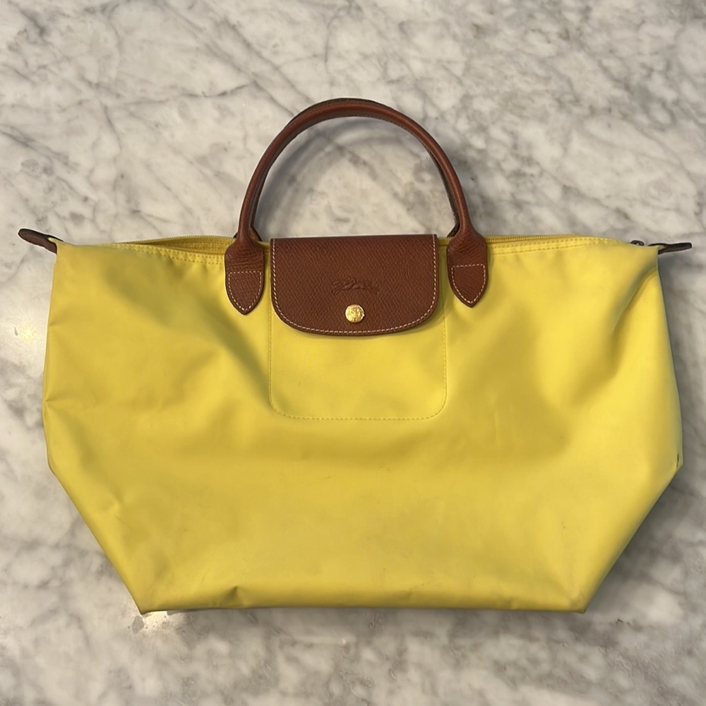 Yellow Longchamp purse